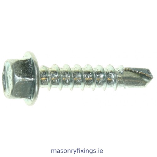 E-X BOHR 2 5.5mm x 58mm For Light Steel Self Drill Hexagon Head Stainless Steel Tek Screw  BOX 100